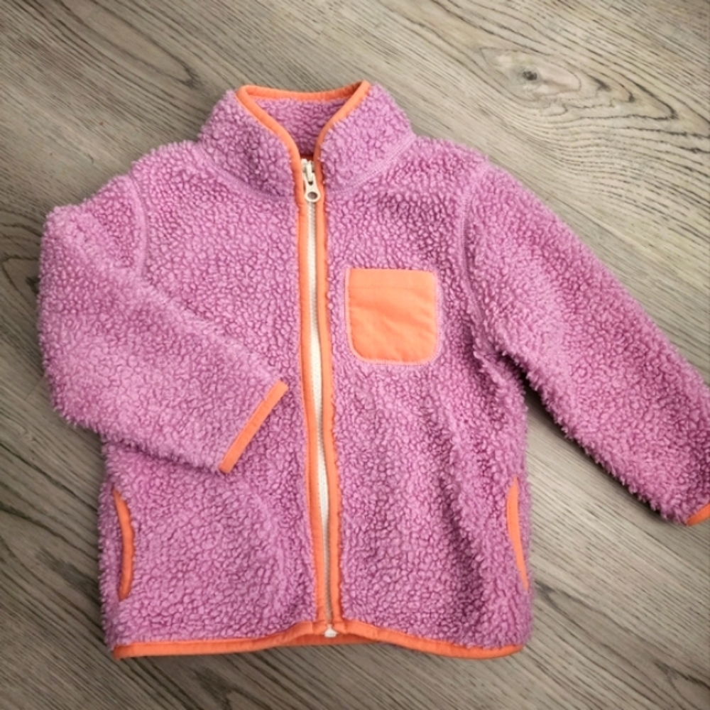 Toddler Girl fuzzy jacket Cat and Jack
